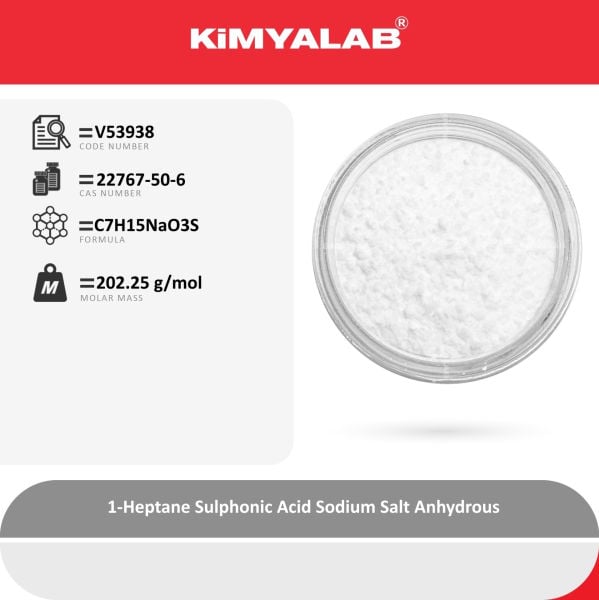 Kimyalab Heptan Sülfonik Asit Sodyum Tuzu 100g - 1-Heptane Sulphonic Acid Sodium Salt Anhydrous For HPLC