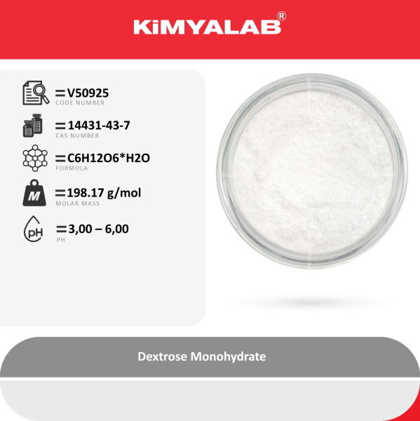 Kimyalab D(+)-Glikoz Monohidrat - 1KG Dekstroz - Glucose monohydrate