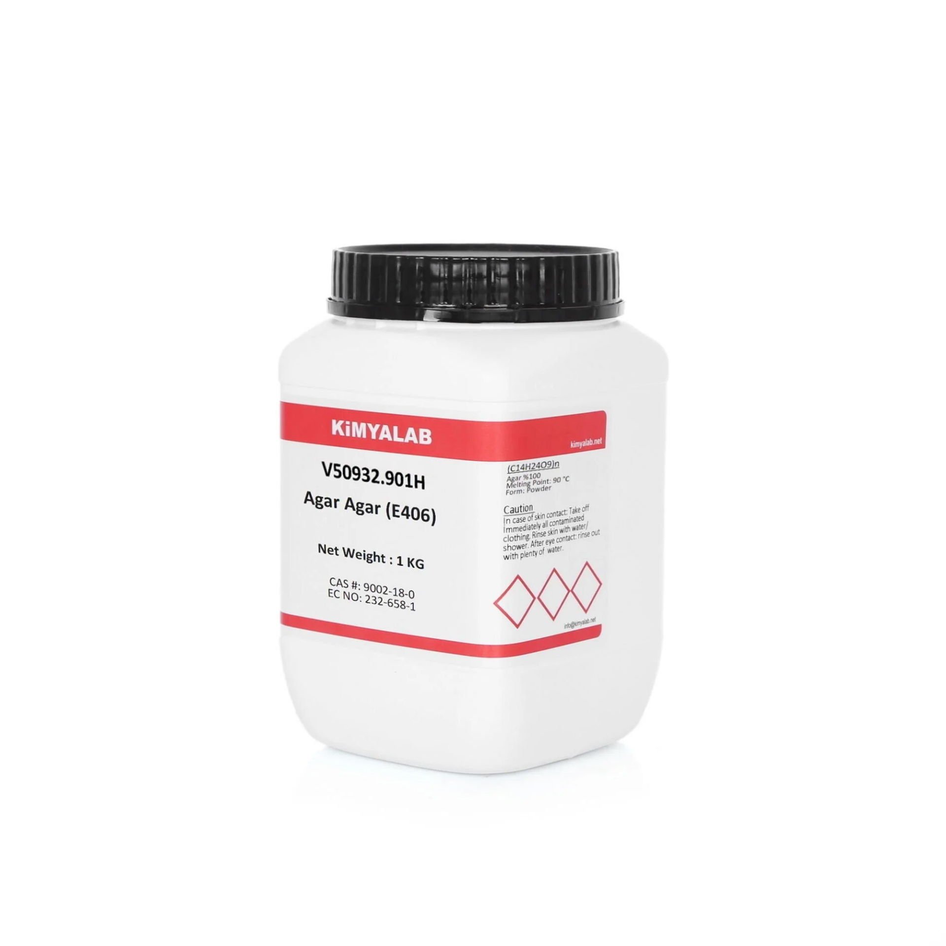 Kimyalab Agar Agar - 1 kg E406 - Toz Bitkisel Jelatin