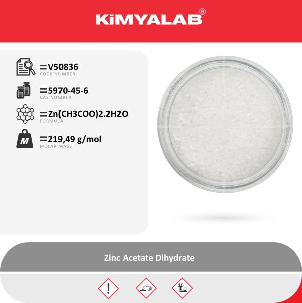 Kimyalab Çinko Asetat Dihidrat 500g - Zinc Acetate Dihydrate