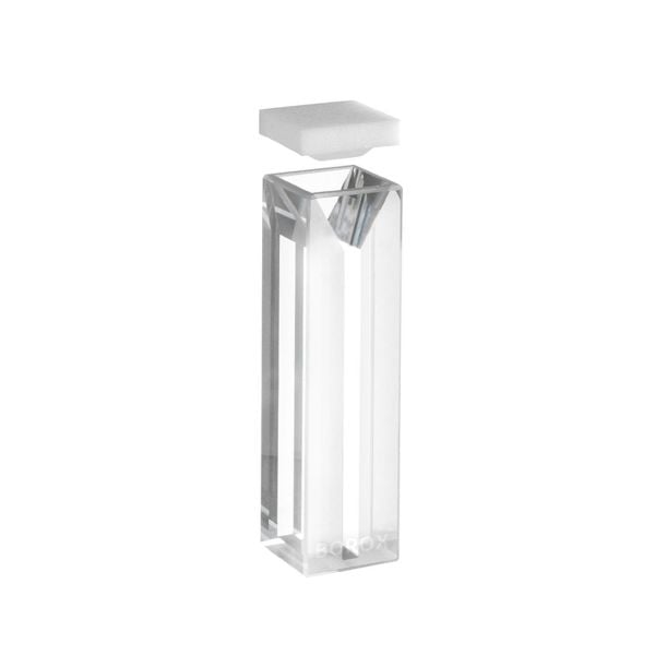 Cam Spektrofotometre Küveti - Semi Mikro 1.4 ml PTFE Kapaklı - 4 Adet Kutu