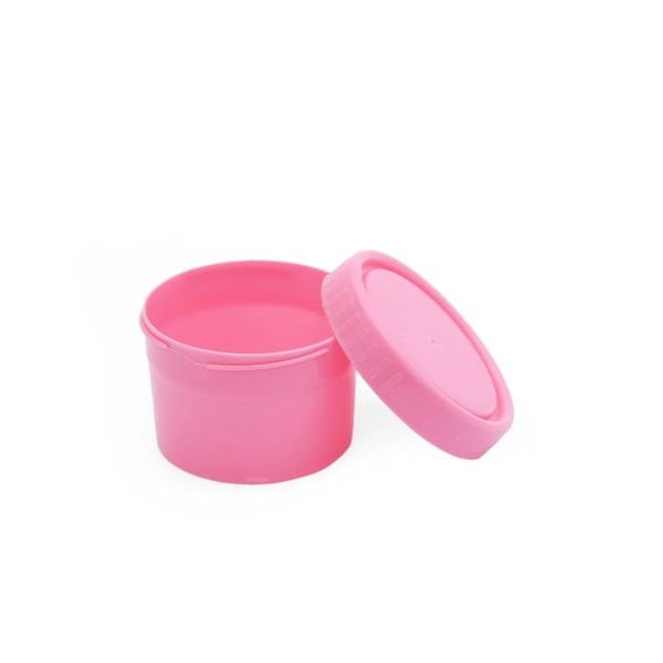 Borox Pomad Kabı 50ml - Pembe Numune Şişe Kapaklı Gaita Kabı