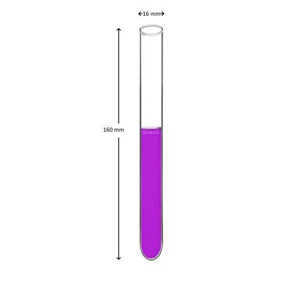 Borox Cam Deney Tüpü 16x160 mm - Test Tüpü 240 Adet-Paket