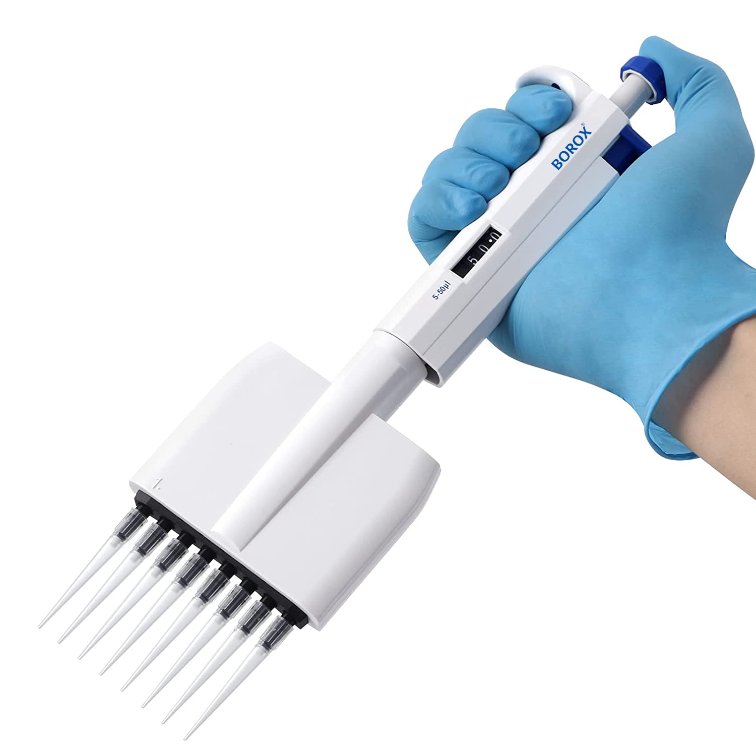 Otomatik Pipet 8 Kanallı 5-50μl - Dijital Mikropipet