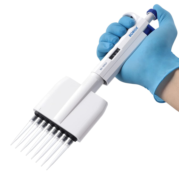 Otomatik Pipet 8 Kanallı 50-300 µl - Dijital Mikropipet