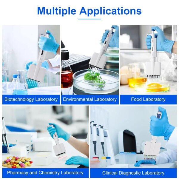 Otomatik Pipet 8 Kanallı 0.5 - 10 µl - Dijital Mikropipet