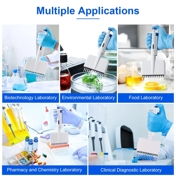 Otomatik Pipet 12 Kanallı 0.5 - 10 µl - Dijital Mikropipet