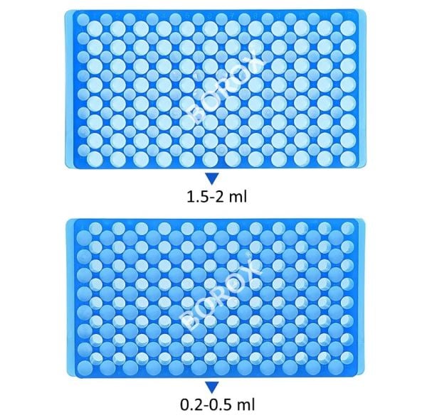 PCR Tüp Standı 0.2-0.5-1.5-2 ml İçin 96 Delikli Çift Taraflı - Kapaklı