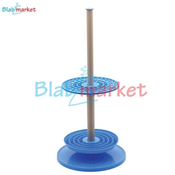 Borox Pipet Standı Dik - 94 Pipet Kapasiteli - Döner Tip