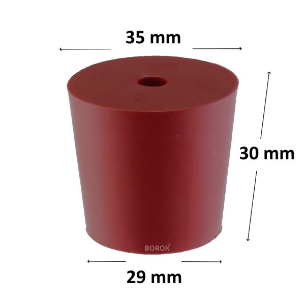 Borox Kauçuk Tıpa Delikli 29x35x30 mm - Sızdırmaz Kapak