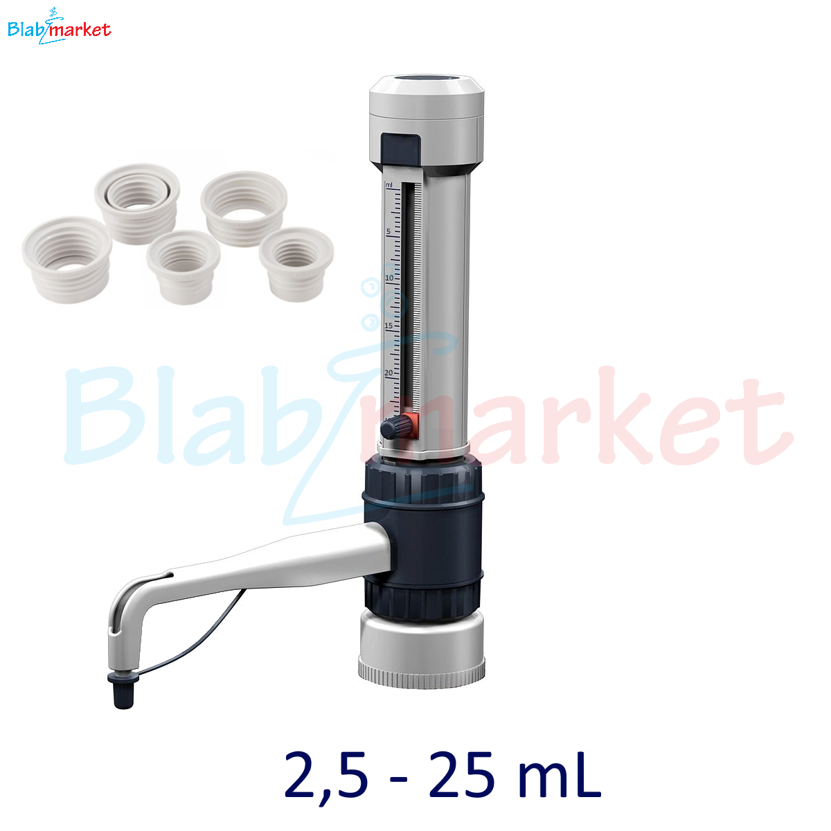 Dispenser Şişe Üstü - 2,5-25 ml - DispensMate Otoklavlanabilir
