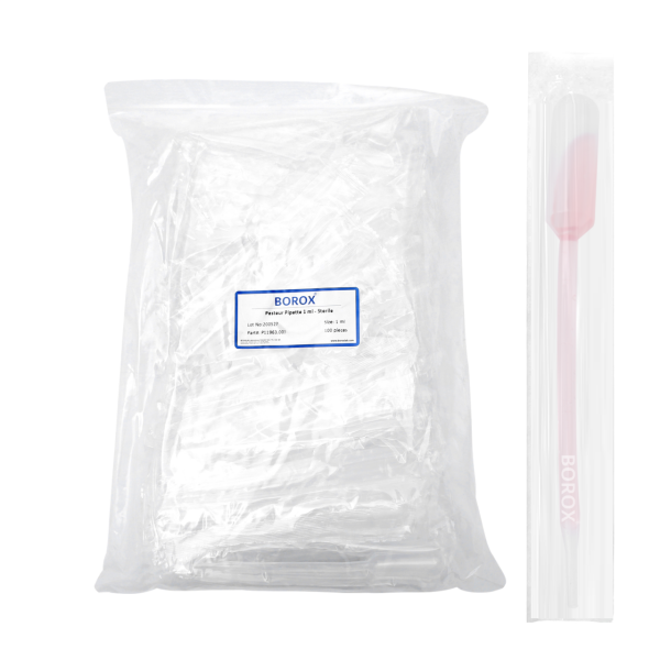 Borox Steril Pastör Pipet - Plastik Damlalık 0.5-1.0ml 100lü