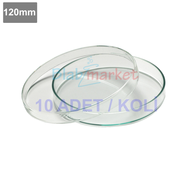 Borox Cam Petri Kabı 120 mm - Petri Kutusu Petri Dish 10Adet