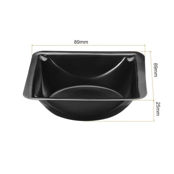 Borox PS Tartım Kabı - Plastik Kare Form 100ml - 500adet/paket - Siyah Renk