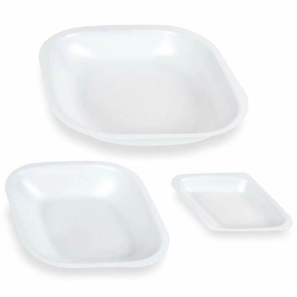 Borox PS Tartım Kabı - Plastik Elips Form 100ml - 100adet/paket - Beyaz Renk