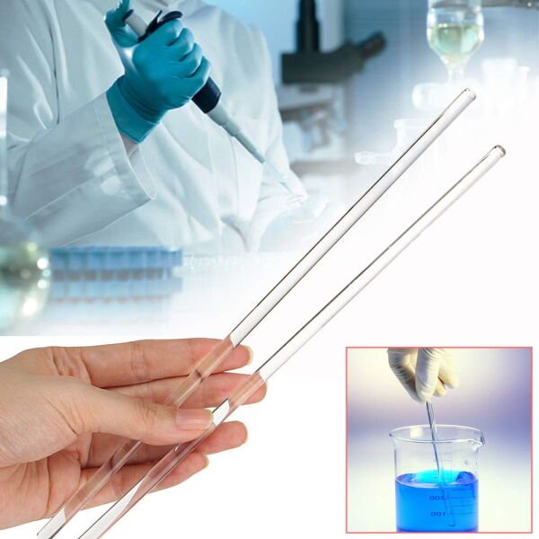 Borox Cam Baget 10x300mm - İçi Dolu Çubuk Glass Stirring Bar Borox Cam Baget 10x300mm - İçi Dolu Çubuk Glass Stirring Bar