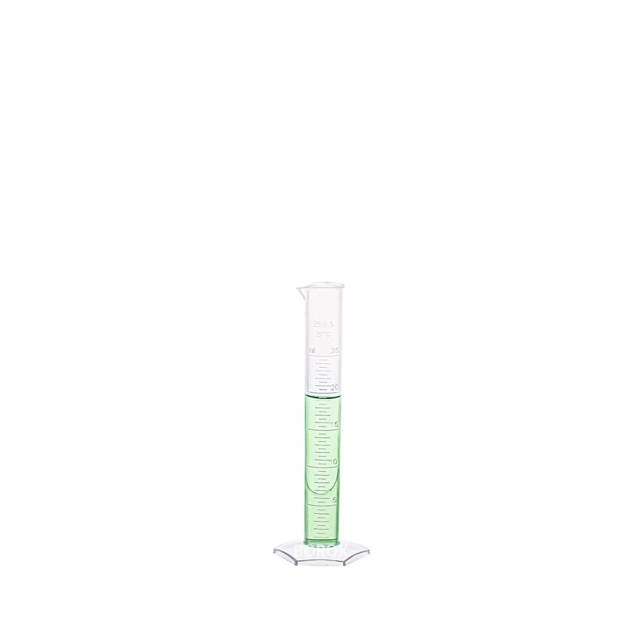 Borox Plastik Mezür 25 ml - Uzun form Kabartma Skala