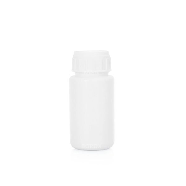 Borox Plastik Yuvarlak Şişe 100 ml - Beyaz Kapaklı 5 Adet