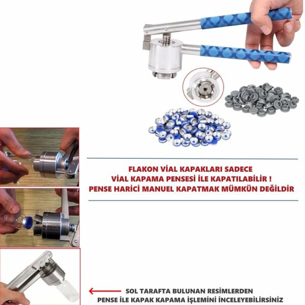 Borox Alüminyum Kapak - 20mm Flakon Vial Kapağı Mavi 100lü