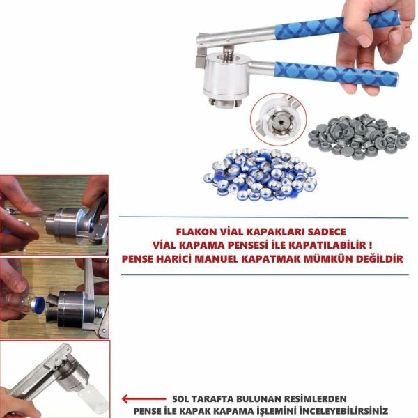 Borox Alüminyum Kapak - 20mm Flakon Vial Kapağı Beyaz 100lü