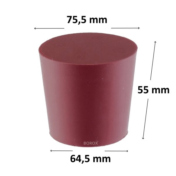 Borox Kauçuk Tıpa 64,5X75,5X55 mm - Sızdırmaz Kapak - 1 Adet