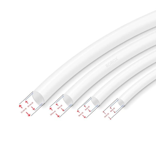 Borox Teflon Hortum 6x8 mm - Beyaz 1 metre - PTFE Hose