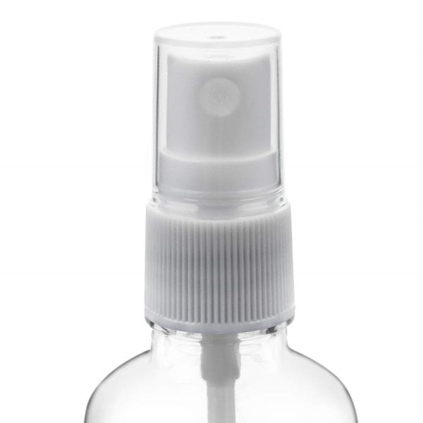 Borox Cam Sprey Şişesi 100 ml - Spreyli Kolonya Şişe 100 cc - Pompalı Cam Fısfıs Şişe - Beyaz Kapaklı - Parfüm Şişesi - Boş Şişe