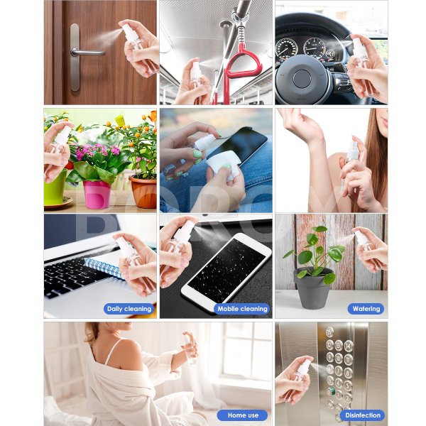 Borox Cam Sprey Şişesi 100 ml - Spreyli Kolonya Şişe 100 cc - Pompalı Cam Fısfıs Şişe - Beyaz Kapaklı - Parfüm Şişesi - Boş Şişe