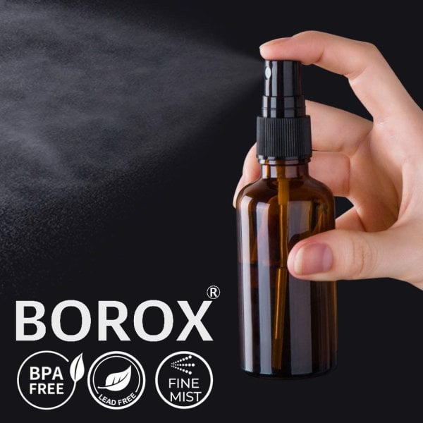 Borox Amber Cam Sprey Şişesi 50 ml - Spreyli Kolonya Şişe