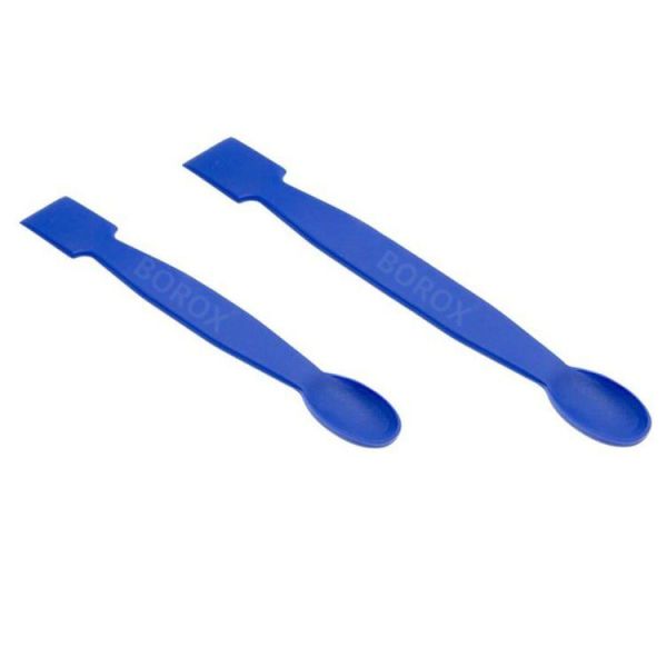 Borox PP Spatül 15cm Mavi - Plastik Spatula Laboratuvar Kaşığı - Yüksek Kalite