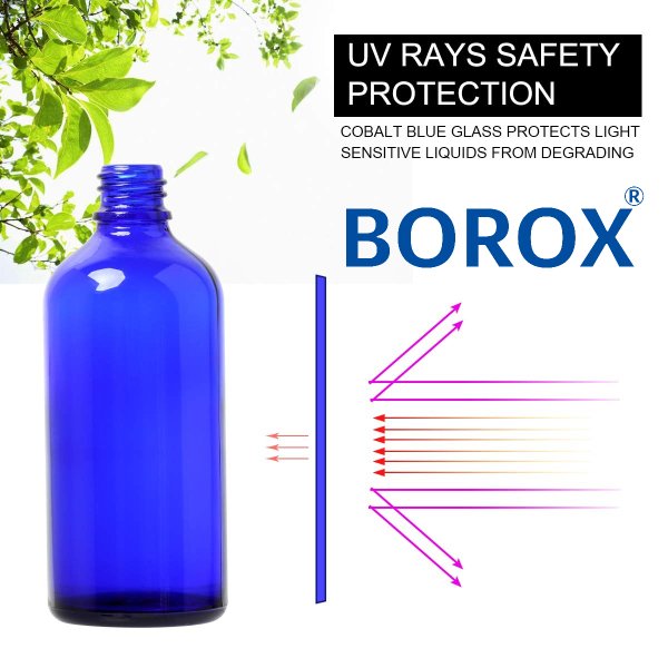 Borox Mavi Cam Sprey Şişesi 100 ml - Spreyli Kolonya Şişe