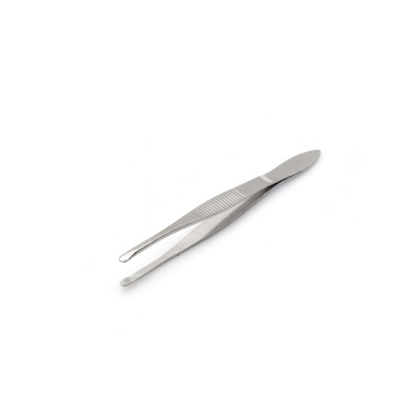 Borox Penset 10 cm Paslanmaz Çelik - Küt Uç Dişli Düz Cımbız