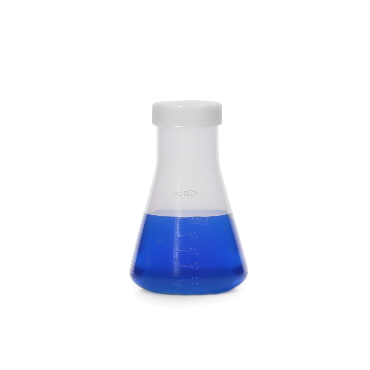 Borox Plastik Erlen 100 ml - Erlenmeyer Flask Vida Kapaklı