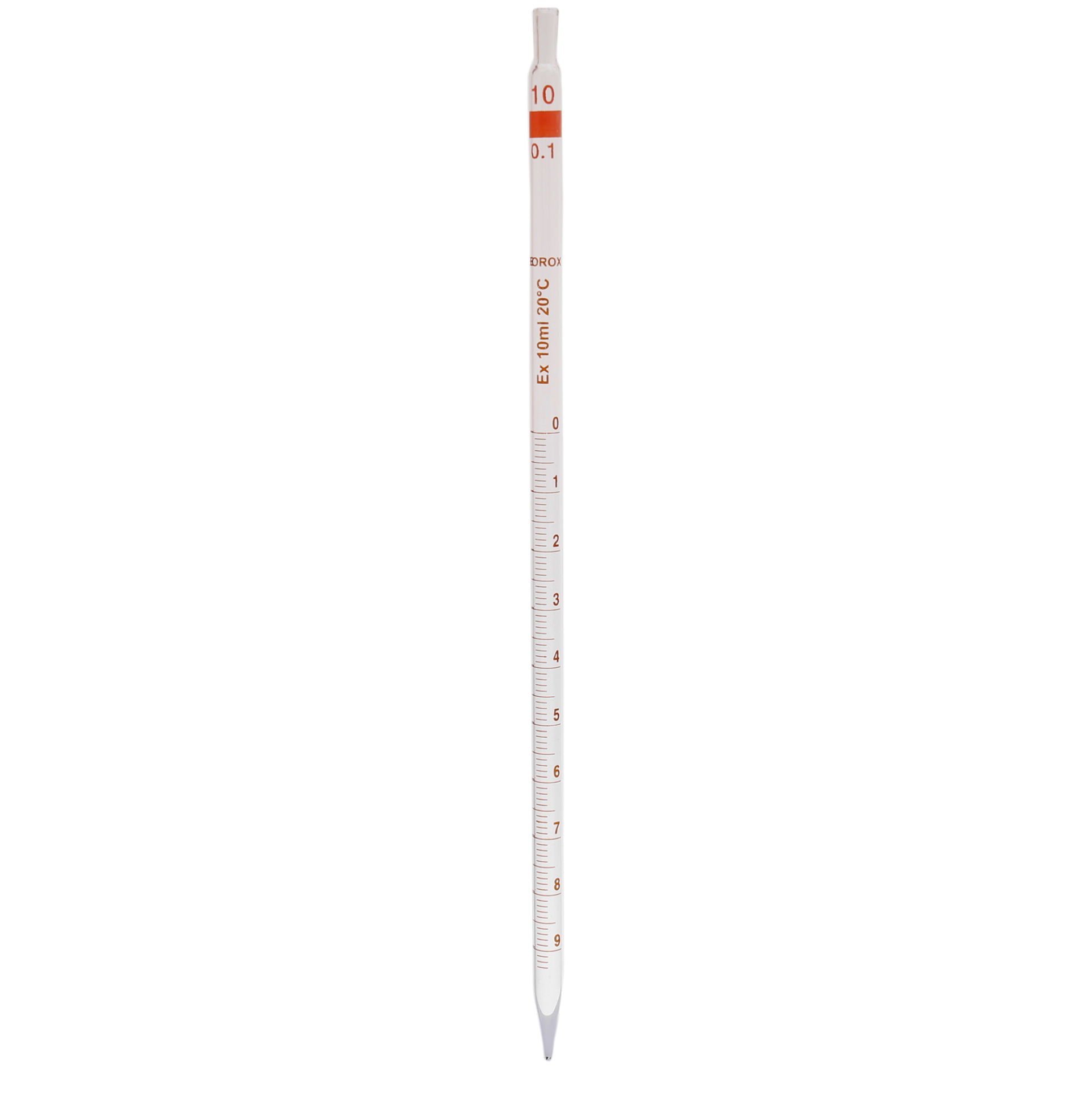 Borox Cam Dereceli Pipet 10 ml - Serolojik Pipet - 1 Adet