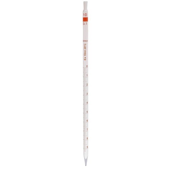 Borox Cam Dereceli Pipet 10 ml - Serolojik Pipet - 1 Adet
