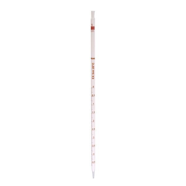 Borox Cam Dereceli Pipet 5 ml - Serolojik Pipet - 1 Adet