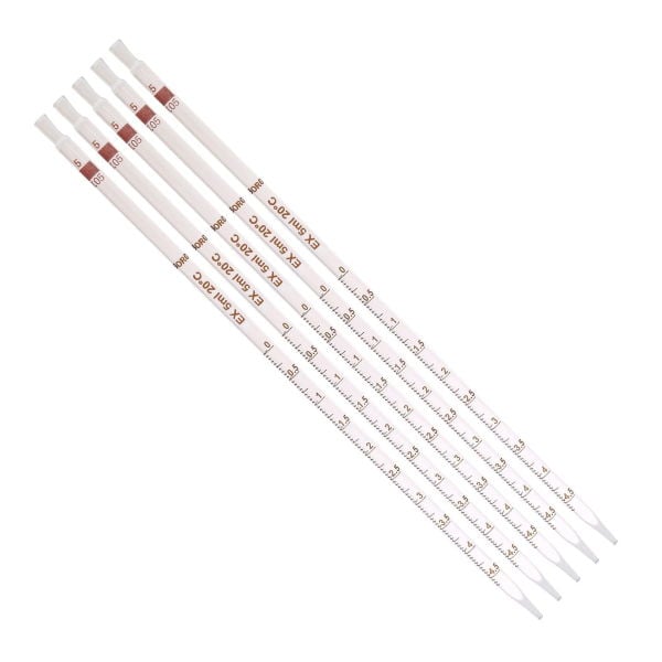Borox Cam Dereceli Pipet 5 ml - Serolojik Pipet - 1 Adet