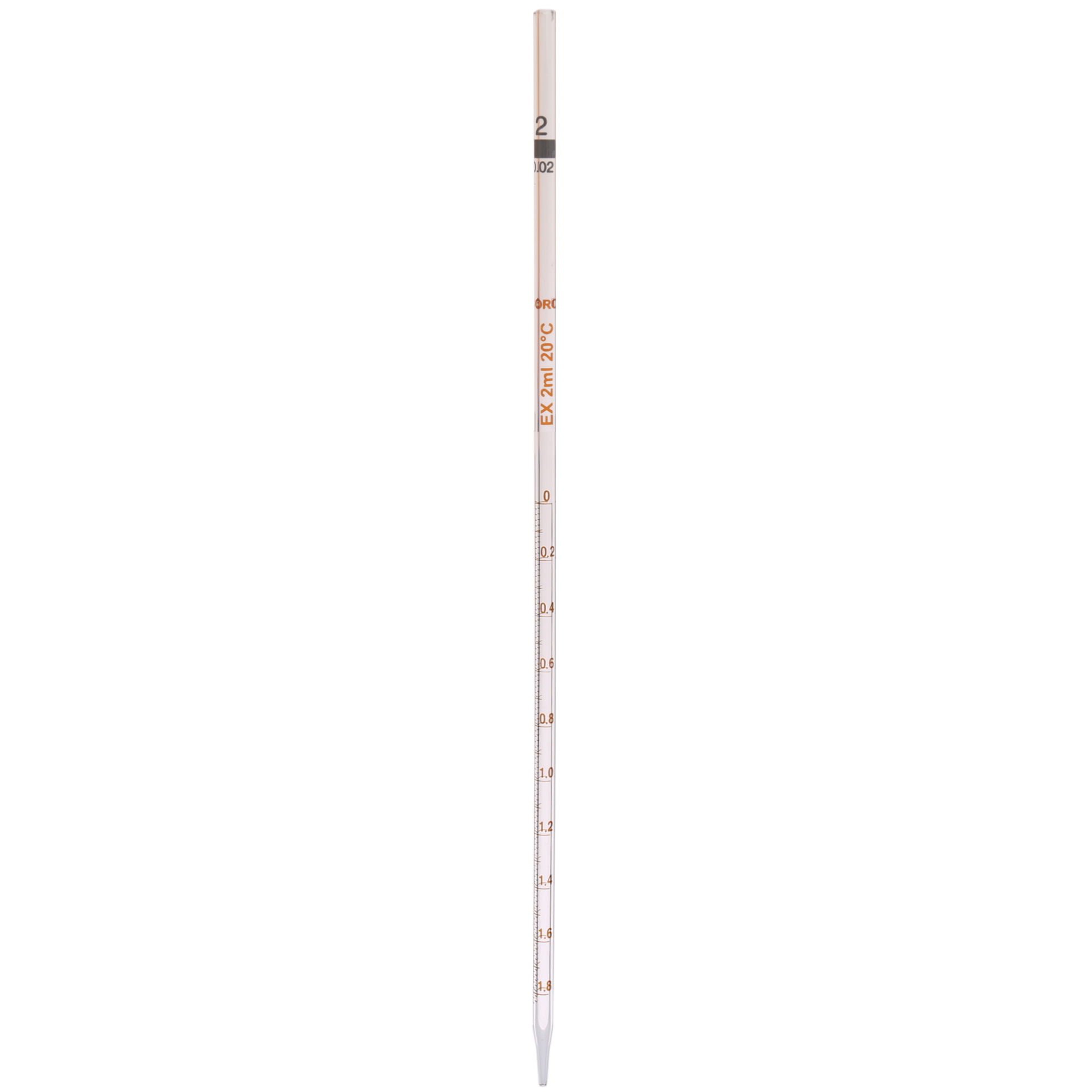 Borox Cam Dereceli Pipet 2 ml - Serolojik Pipet - 1 Adet