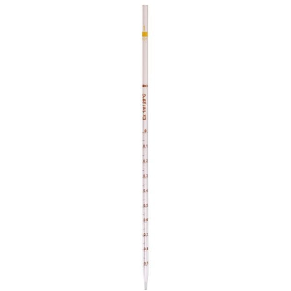 Borox Cam Dereceli Pipet 1 ml - Serolojik Pipet - 1 Adet
