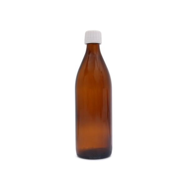Borox Cam Amber Şişe 500 ml - Kilit Kapaklı Şişe Kahverengi