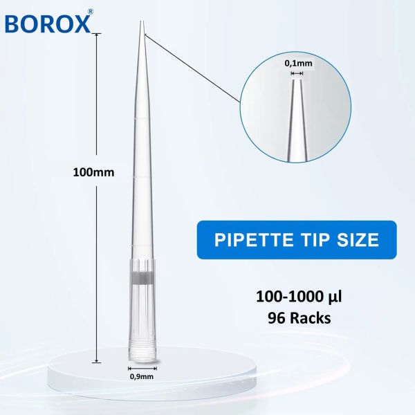 Borox Filtreli Pipet Ucu Steril 100-1000 µl - Uzun - 96 Adet-Paket