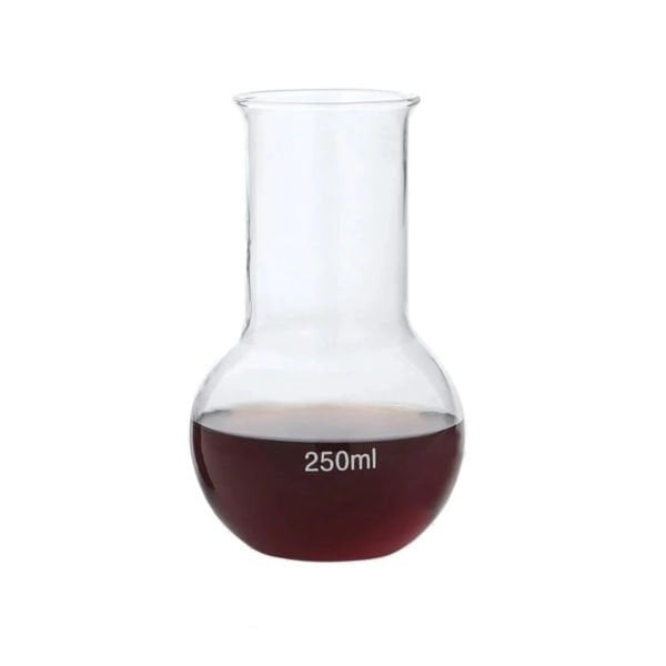 Borox Cam Balon 250 ml - Dibi Düz - Geniş Boyunlu