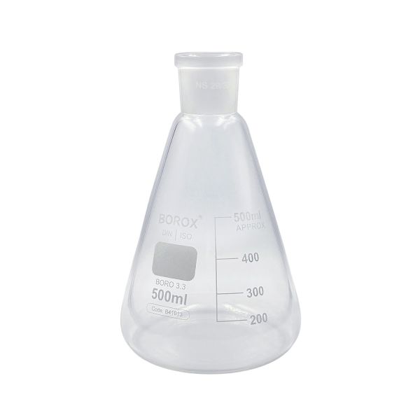 Borox Cam Erlen Şilifli 500 ml - 29/32 Şilifli Erlenmayer - Erlenmeyer Flask