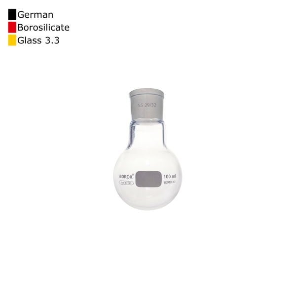 Borox Cam Balon 100 ml - Dibi Yuvarlak - Norm Şilifli 29/32 - Kaynatma Balonu