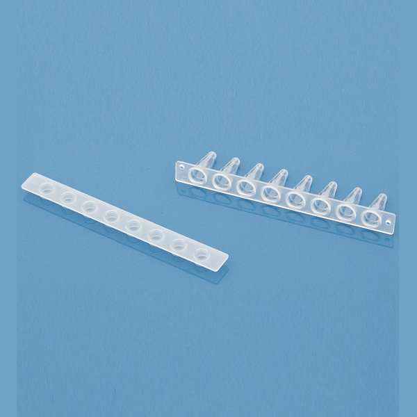 0,1 ml PCR Tüp  PCR Strip Tubes –  DNAse/RNAse, Projen İçermez, Tüp ve Kapak Şeffaf Tasarım – 125 Adet Paket