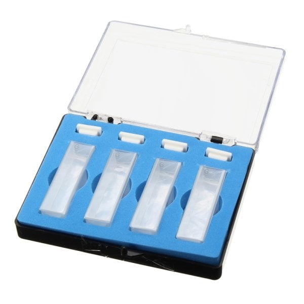 Cam Spektrofotometre Küveti - Semi Mikro 1.4 ml Kapaklı