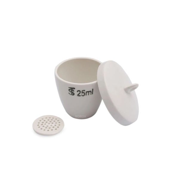 Borox Porselen Kroze Kapaklı 25ml - Çap 35mm - Dibi Delikli