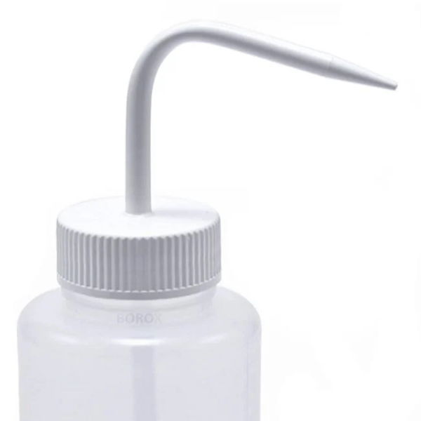 Borox Piset 1000 ml - Plastik Yıkama Şişesi - Beyaz Kapaklı