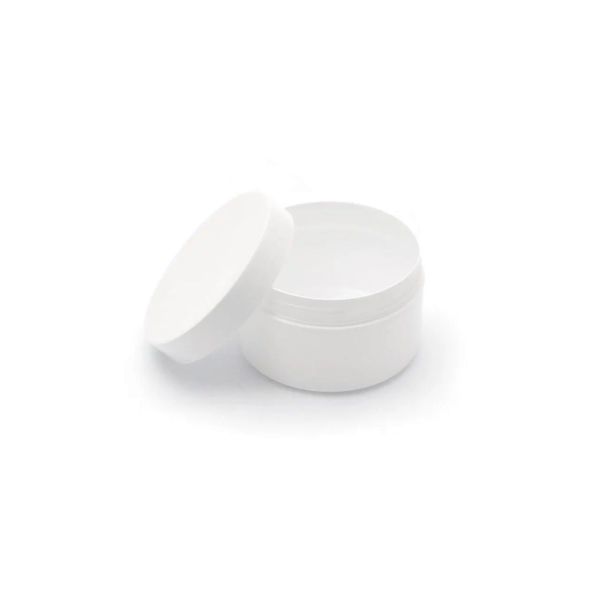 Beyaz Numune Kabı 300ml - Plastik Kapaklı Kutu 300 cc