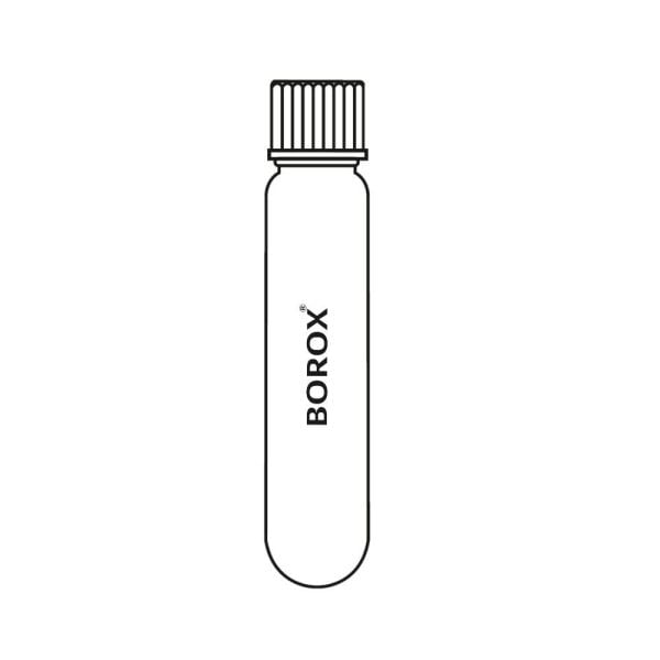 Borox Cam Deney Tüpü 20x200 mm - Kapaklı Test Tüpü 1 Adet - Büyük Cam Tüp